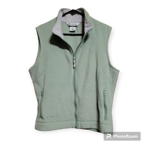 Columbia Spring Green Fleece Zip Up Vest size XL